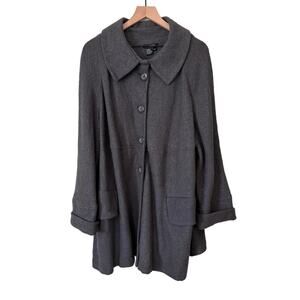 Sandro Women Gray Wool Jacket Coat 2x